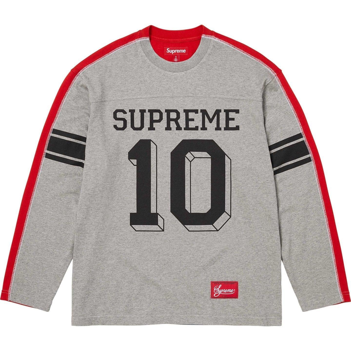Supreme Split L/S Football Top Grey
