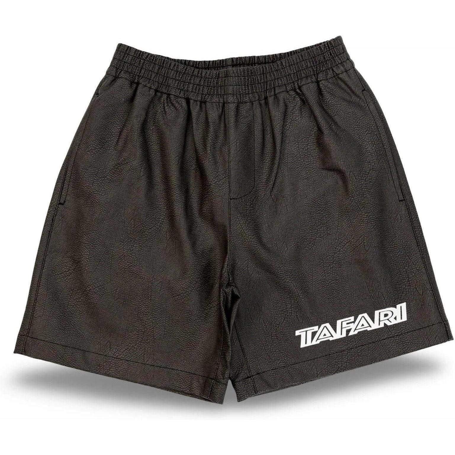 Tafari Leather Shorts Black