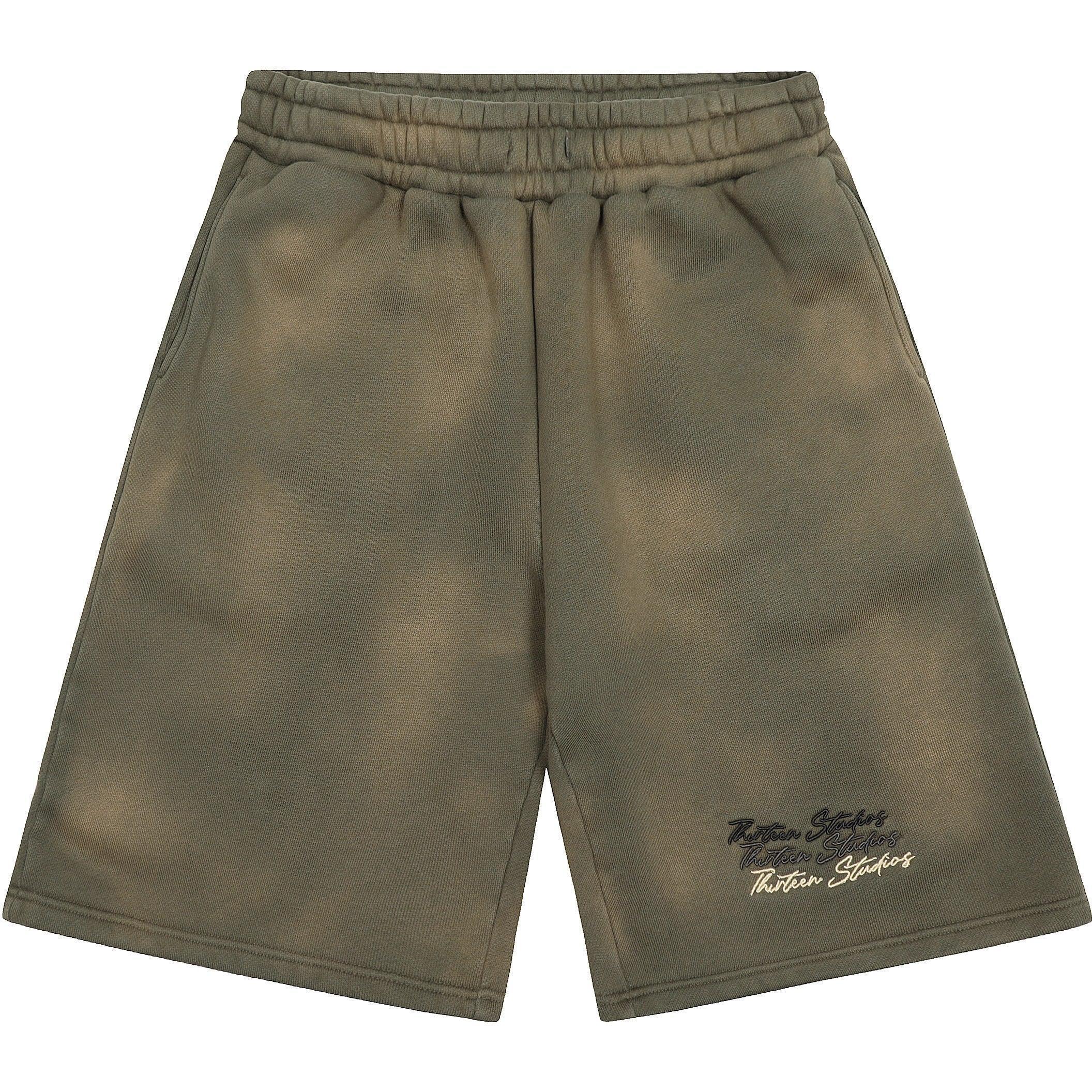 Thirteen Studios Faded Green Shorts
