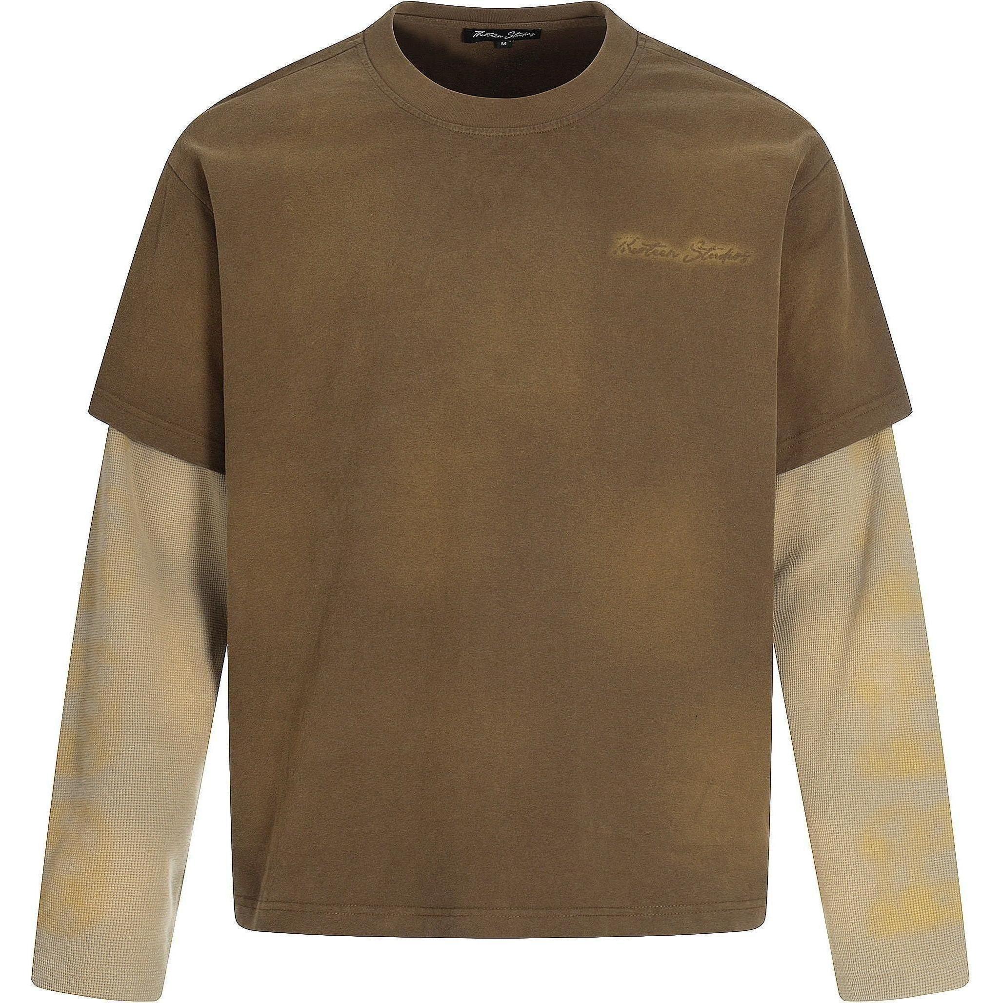 Thirteen Studios Thermal Longsleeve T-Shirt Brown