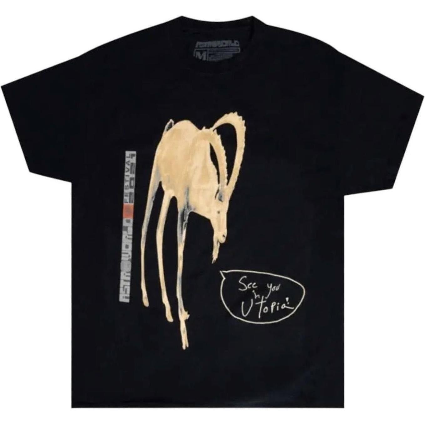 Travis Scott Astrofest Goat T-Shirt Black