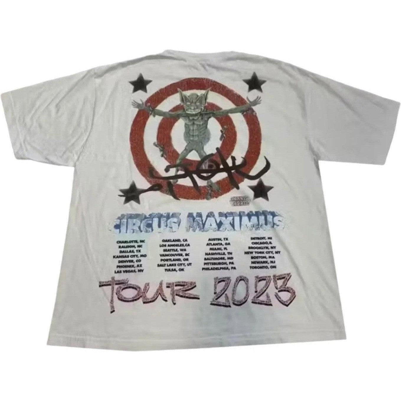 Travis Scott Utopia Circus Maximus 2023 Tour III Tee White