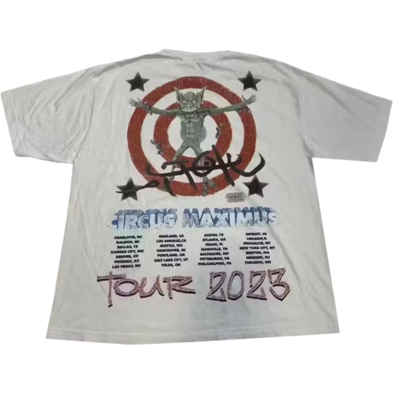 Travis Scott Utopia Circus Maximus 2023 Tour III Tee White