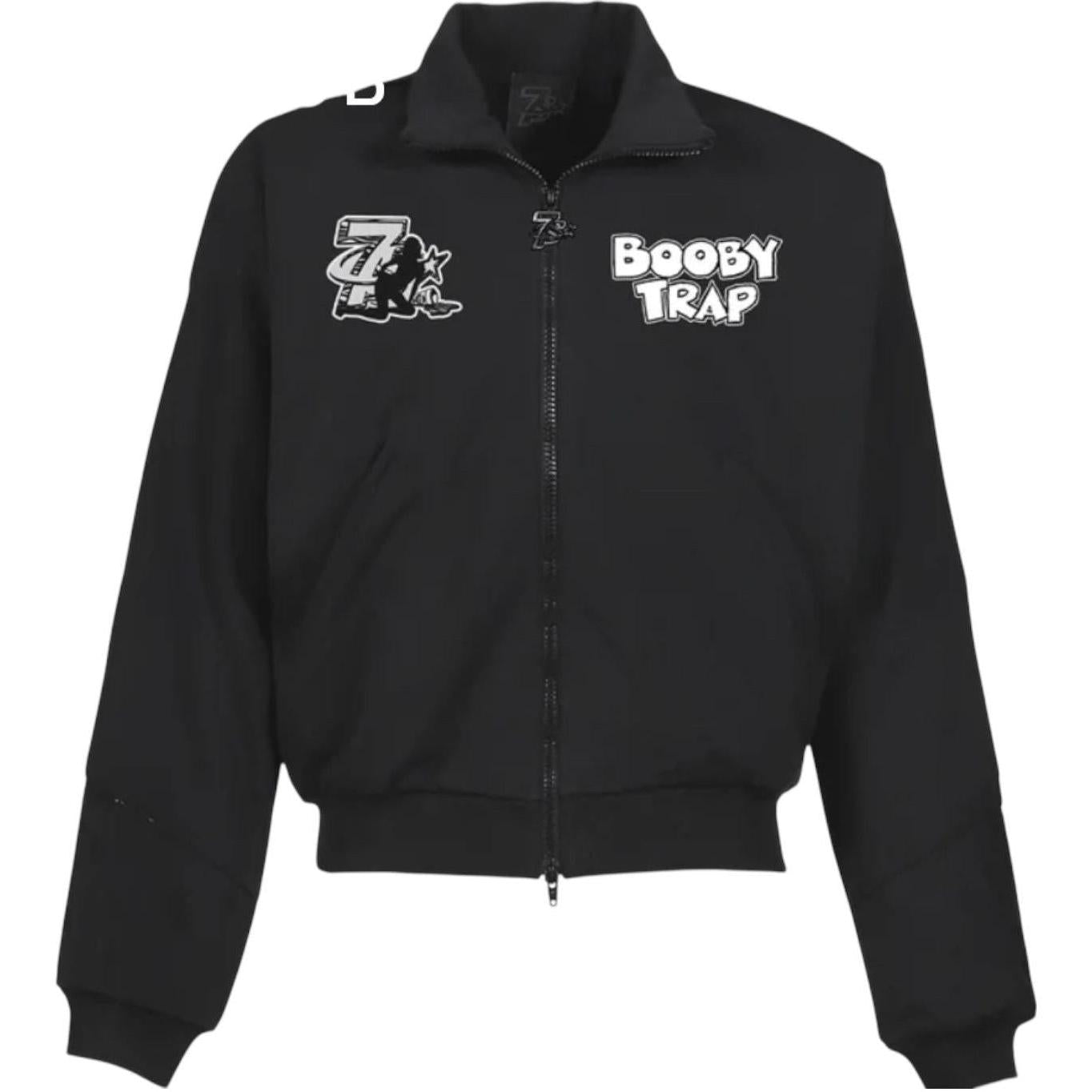 Triple Sevens x Booby Trap Nylon Zip Up Black