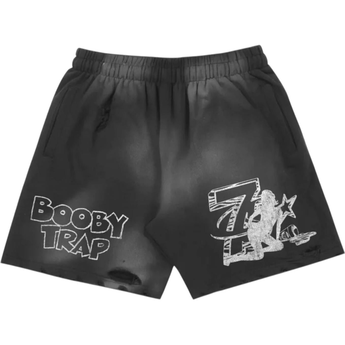 Triple Sevens x Booby Trap Trap Shorts Black