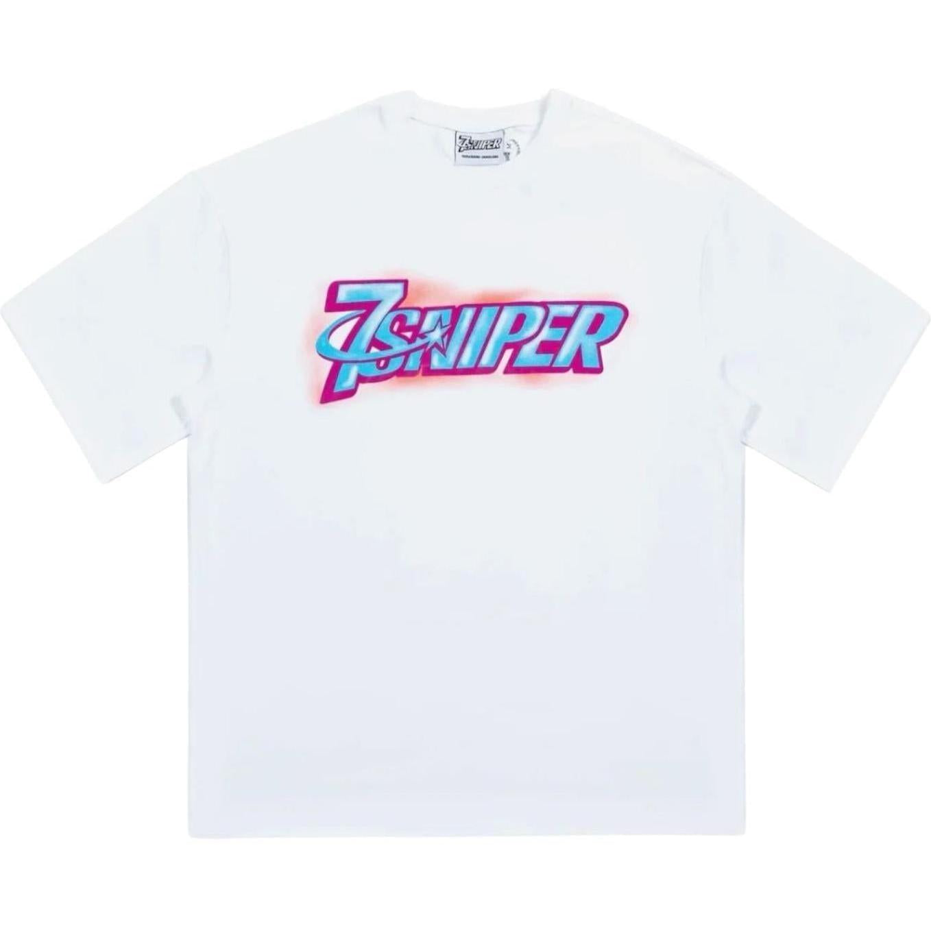 Triple Sevens x Sniper Gang 7Sniper Airbrush Logo Tee White