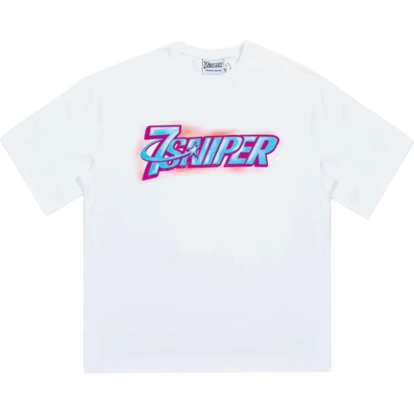 Triple Sevens x Sniper Gang 7Sniper Airbrush Logo Tee White