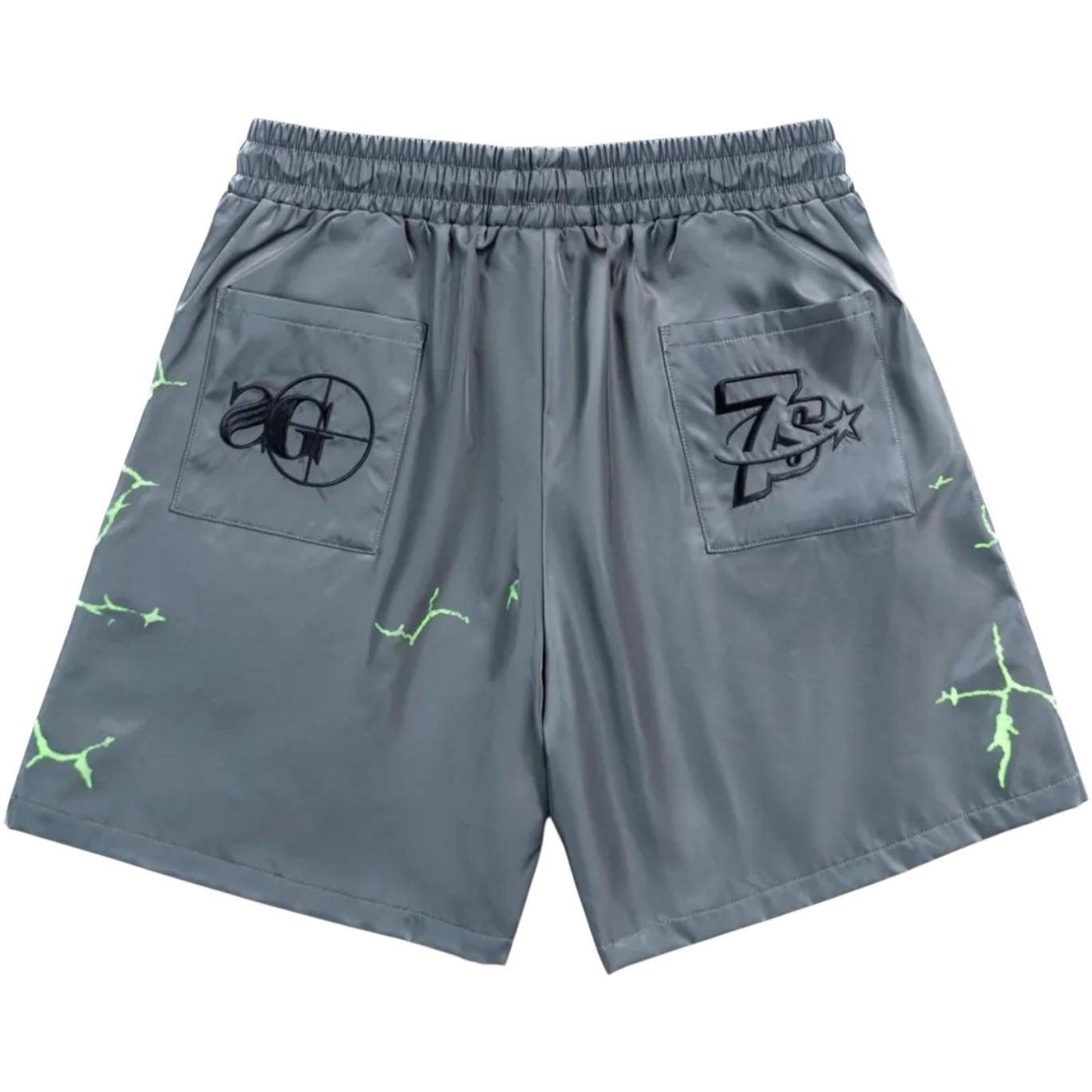 Triple Sevens x Sniper Gang 7Sniper Nylon Shorts Grey