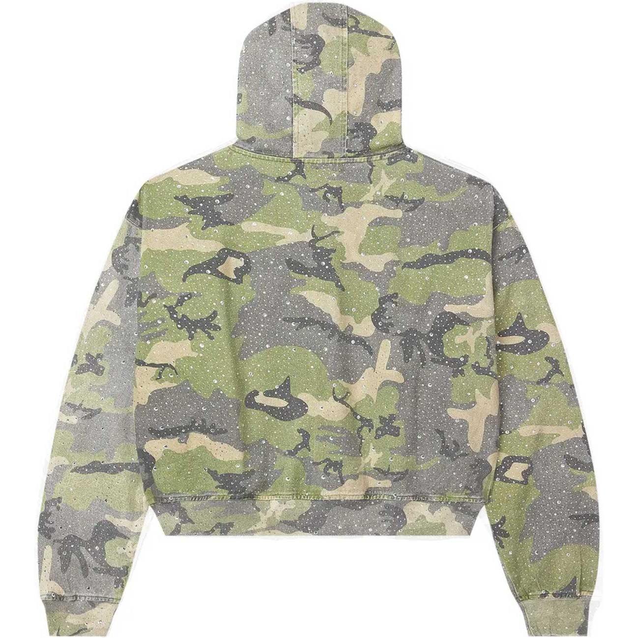 Vale Crystal Camo Work Zip Up Jacket Green