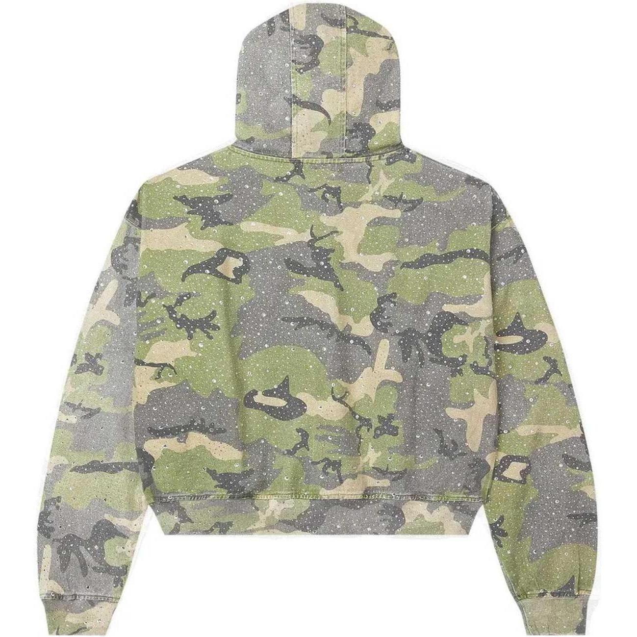 Vale Crystal Camo Work Zip Up Jacket Green