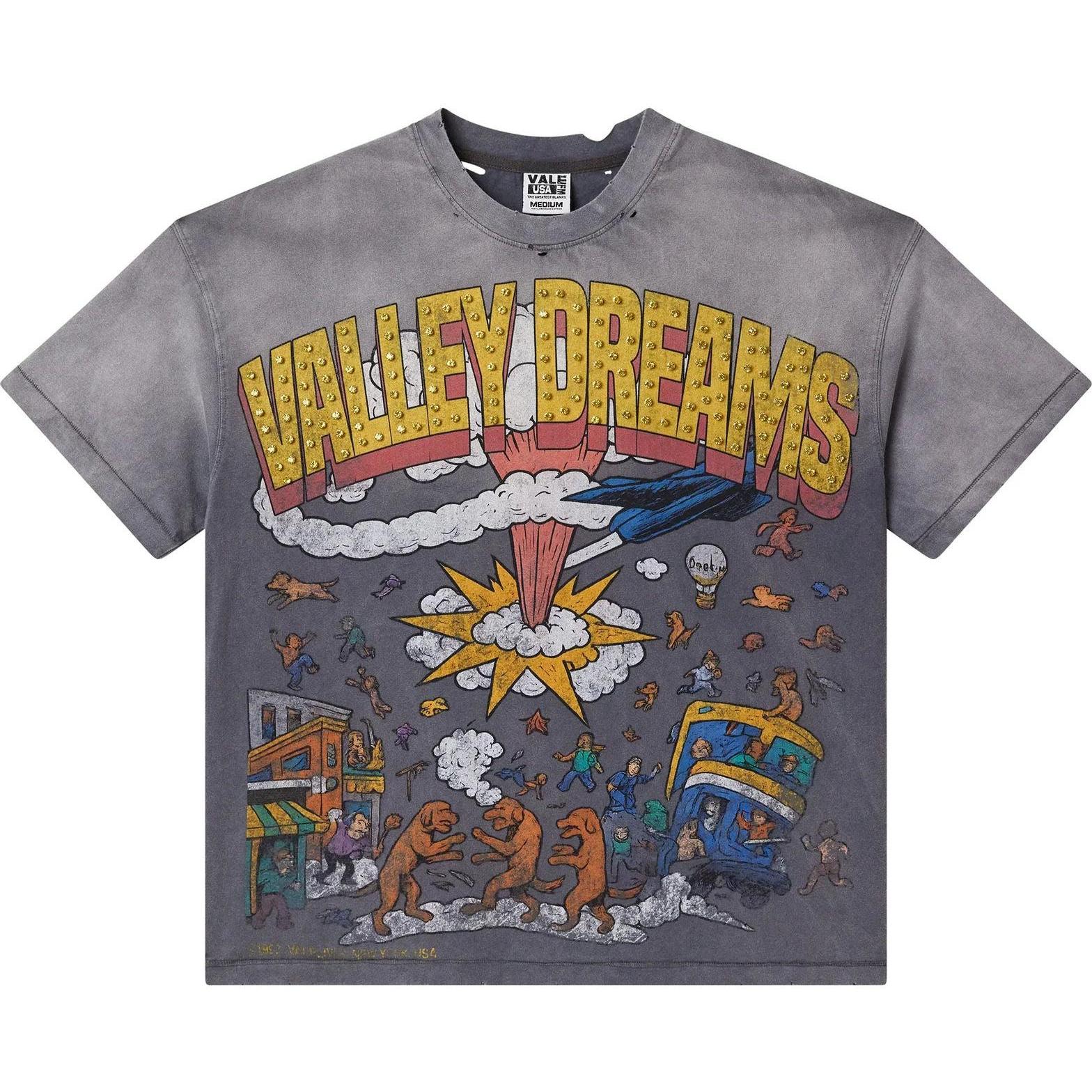 Vale Forever Chaos Bling T-Shirt Faded Black