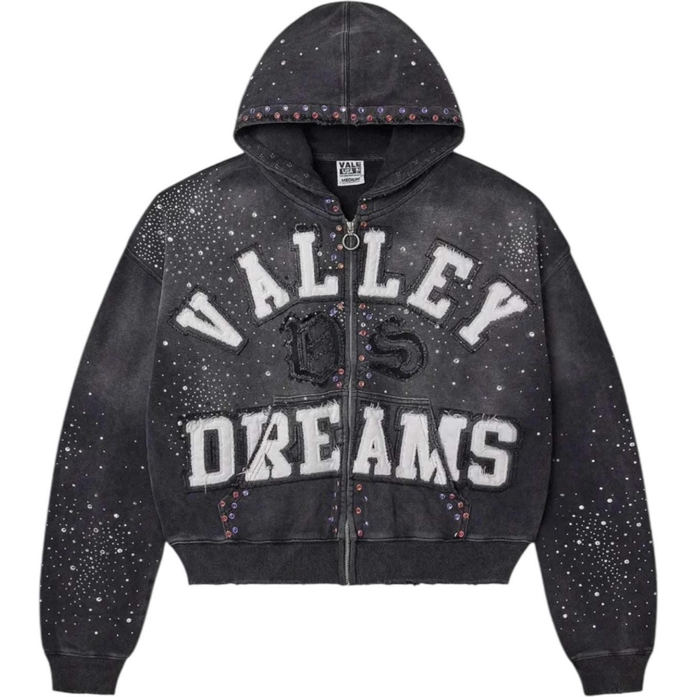 Vale Forever Classico Zip Up Hoodie Black