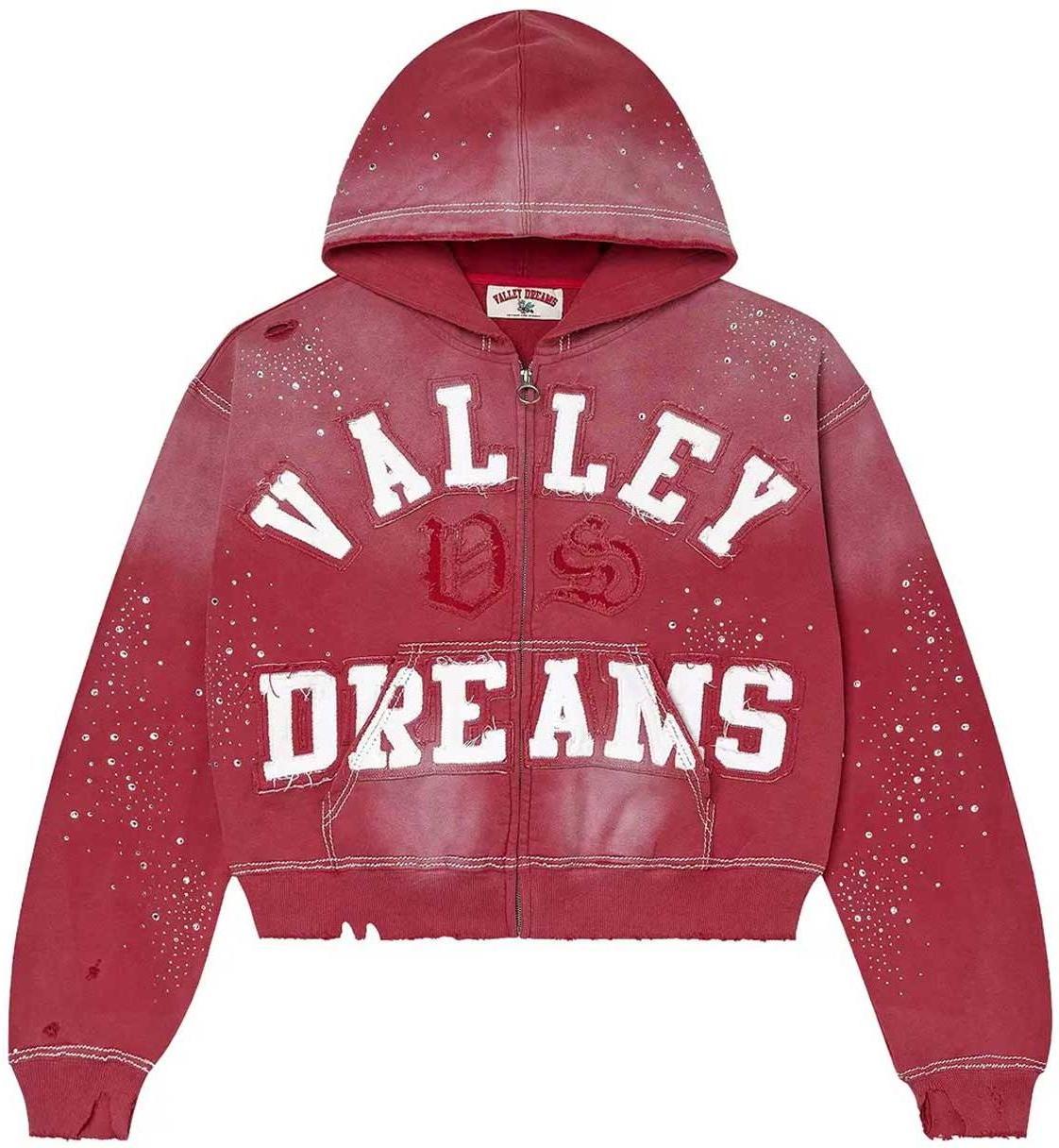 Vale Forever Classico Zip Up Hoodie Ruby