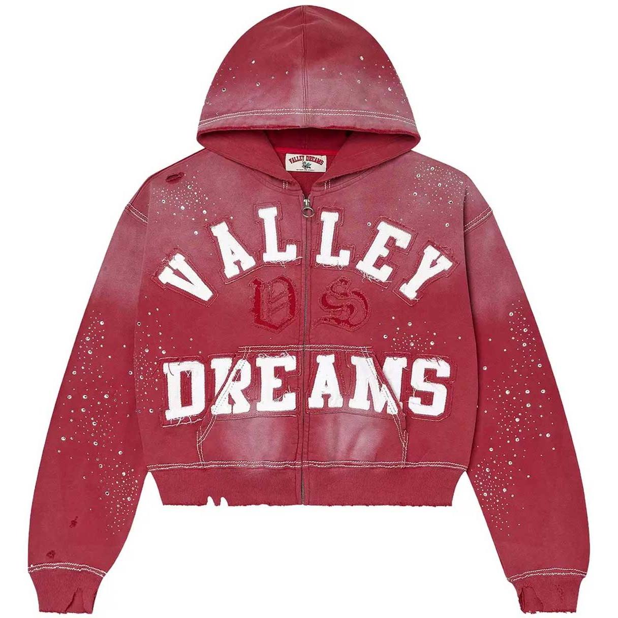 Vale Forever Classico Zip Up Hoodie Ruby