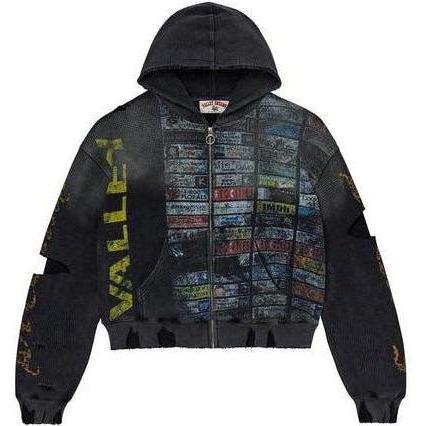 Vale Forever Glitch Zip Hoodie Black