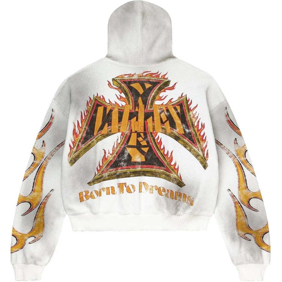 Vale Forever Reborn Waffle Zip Up Hoodie White
