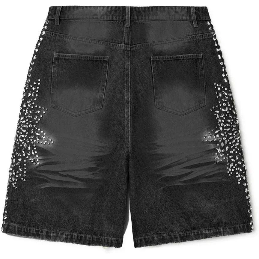 Vale Forever Sirens Crystal Jean Shorts Black