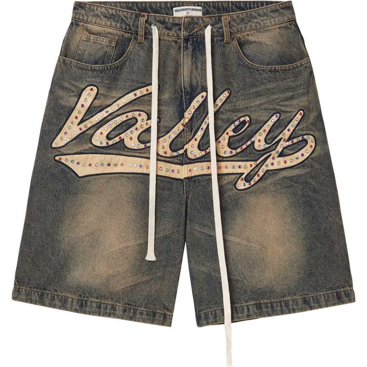 Vale Forever Skittle Denim Jean Shorts Blue