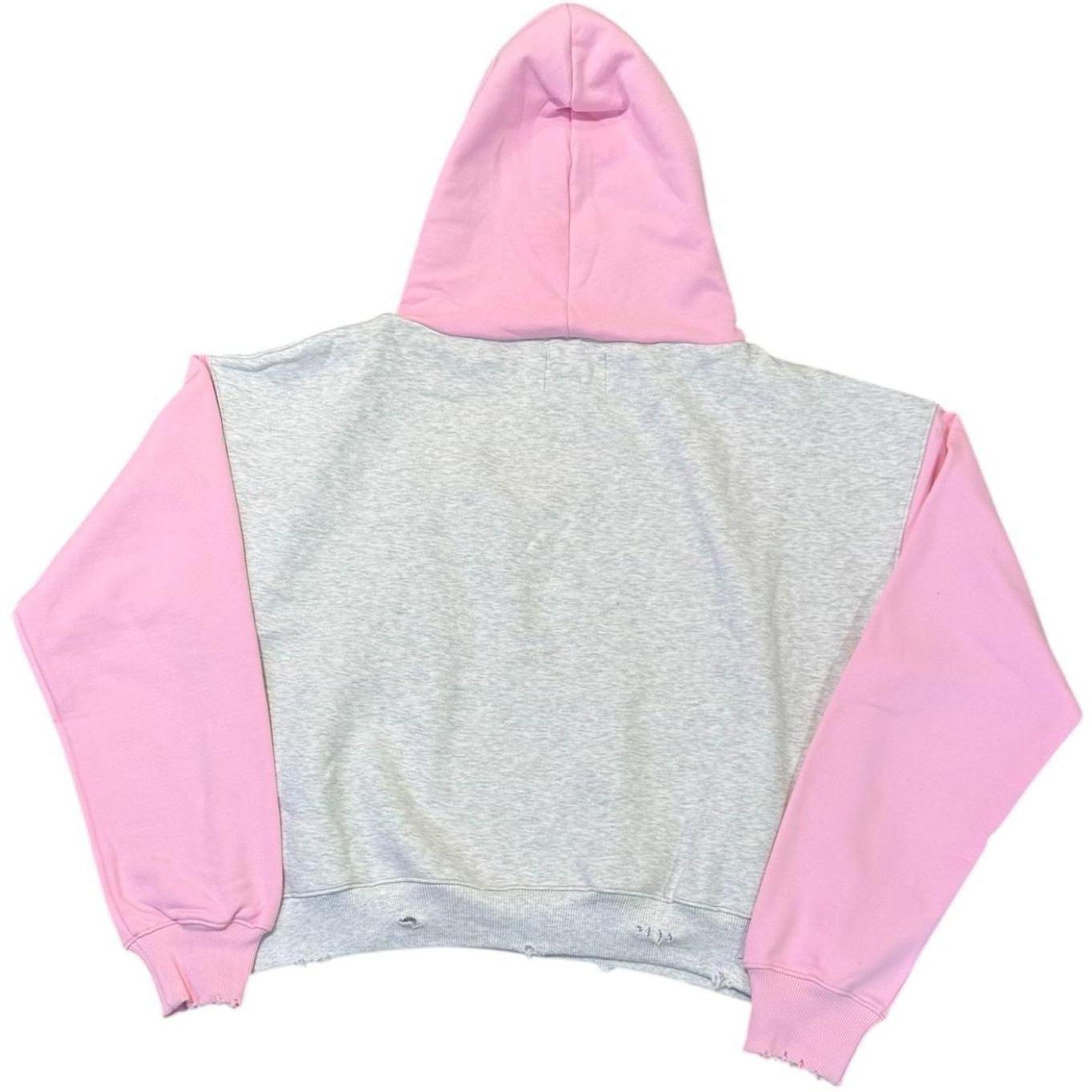 Vertabrae Classic Two-Tone Hoodie Grey/Pink