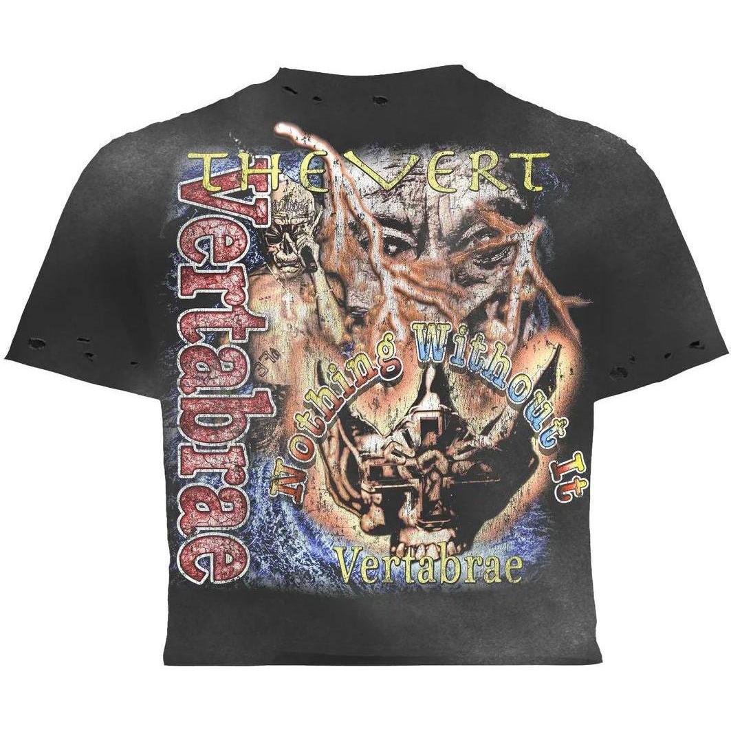 Vertabrae Cypher 7 Distressed T-Shirt Black