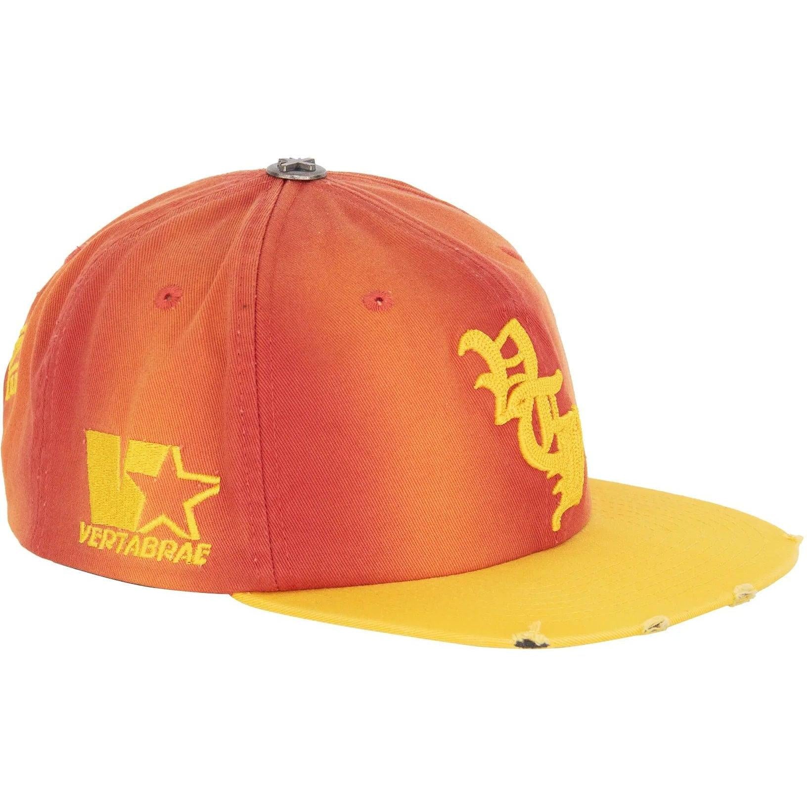 Vertabrae Snapback Hat Marigold Orange