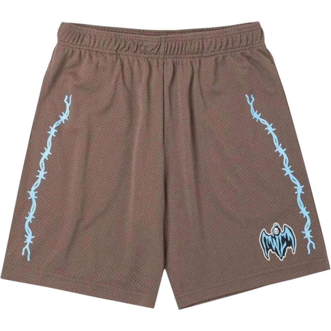 Warren Lotas Bat Reaper Mesh Shorts Brown