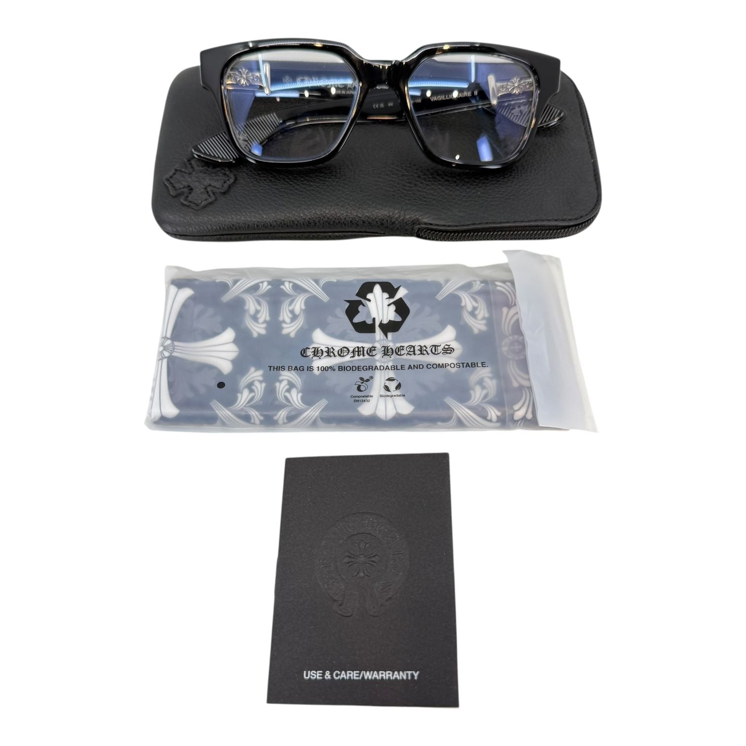Chrome Hearts Vagillionaire II Black/Sterling Silver Glasses