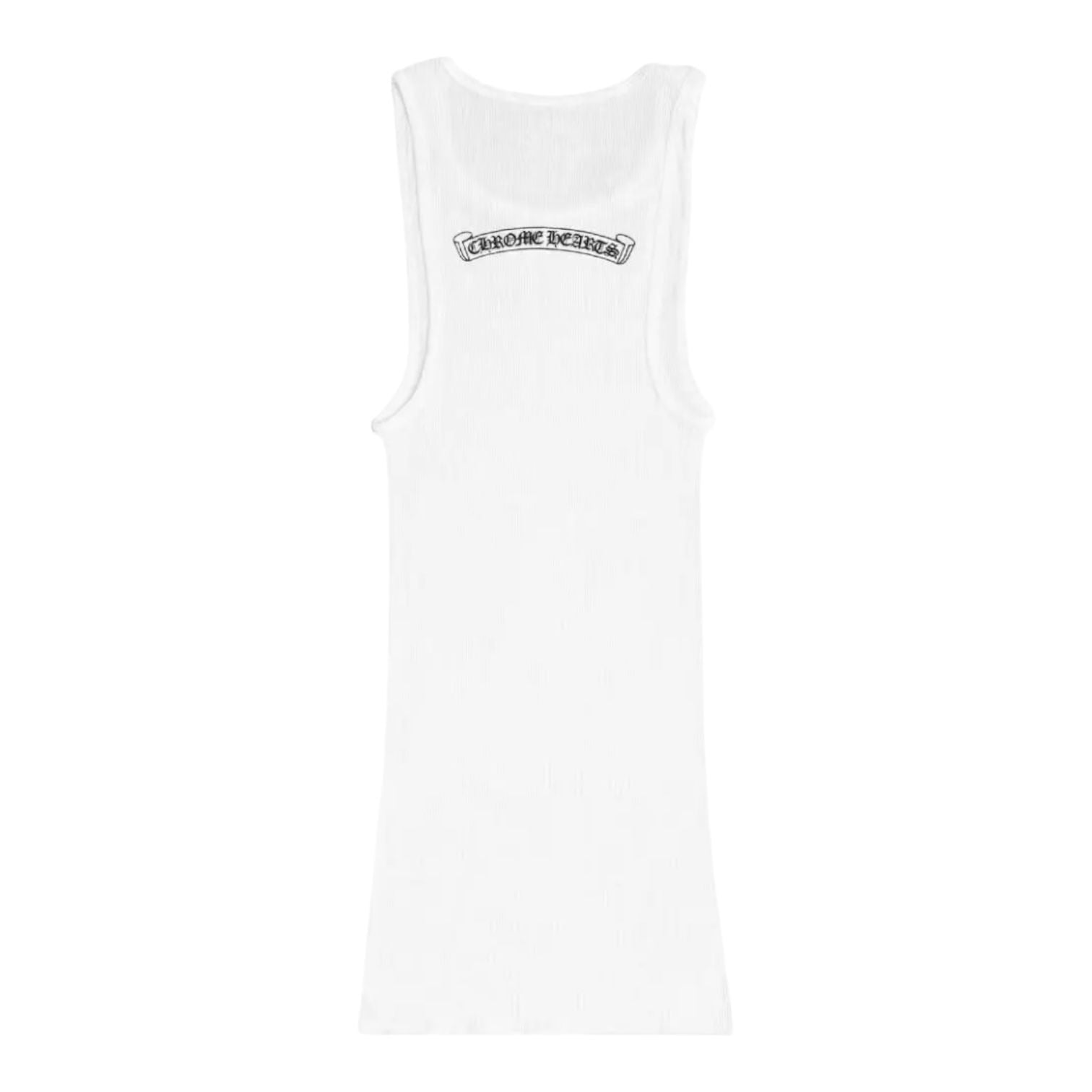 Chrome Hearts Scroll Logo Rib Tank White