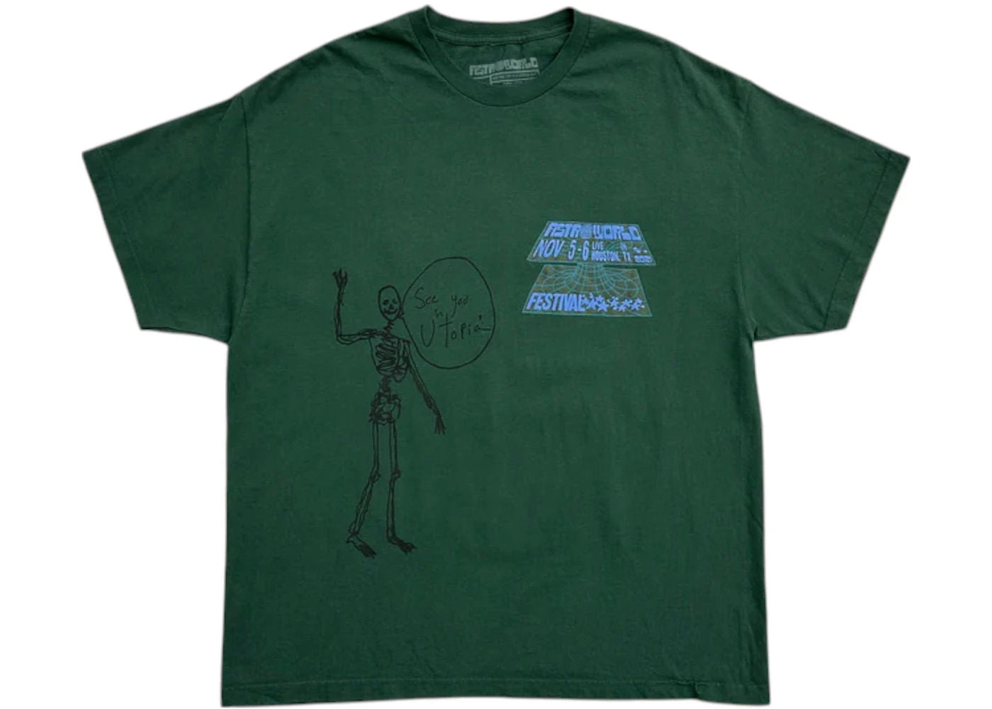 Travis Scott Open Your Eyes Tee T-Shirt Green