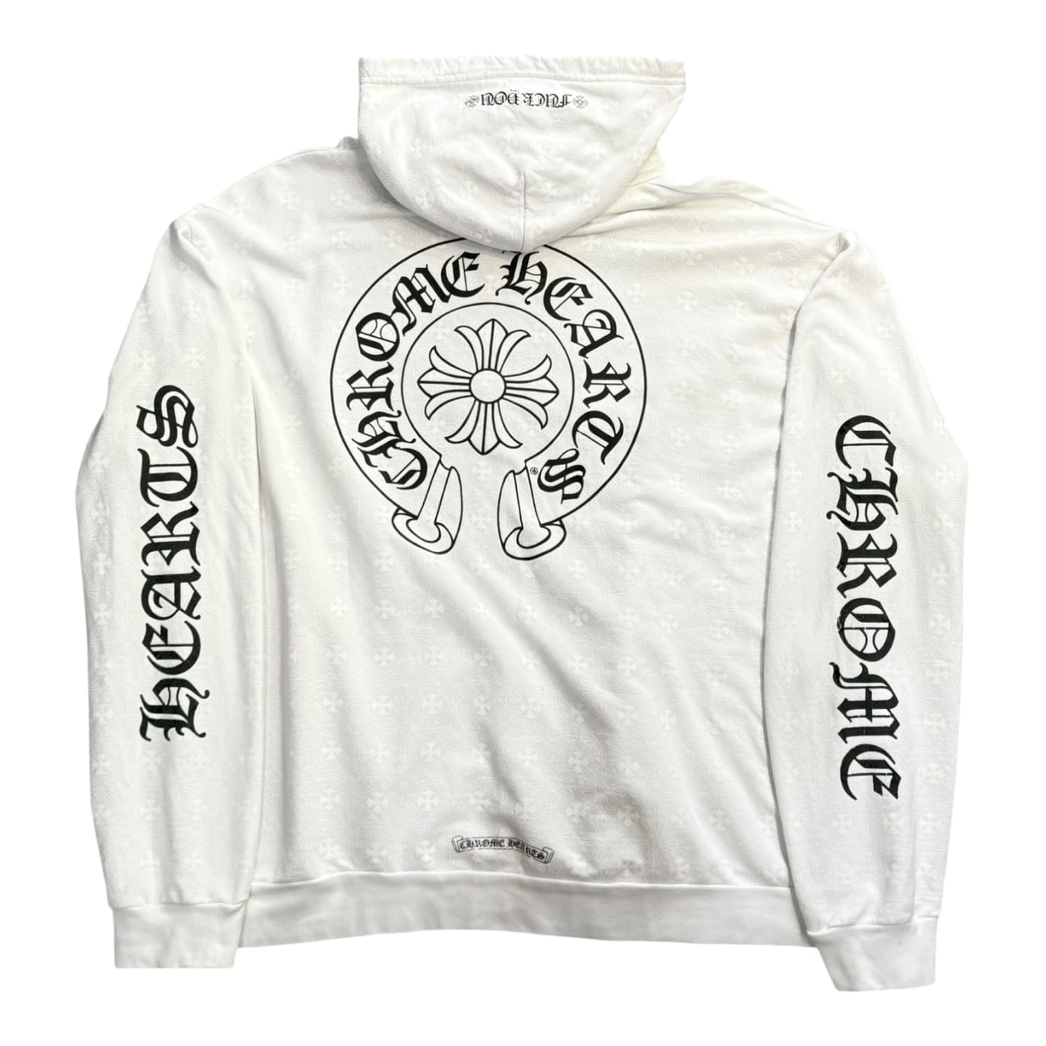 Chrome Hearts Plus Cross Horseshoe Hoodie White