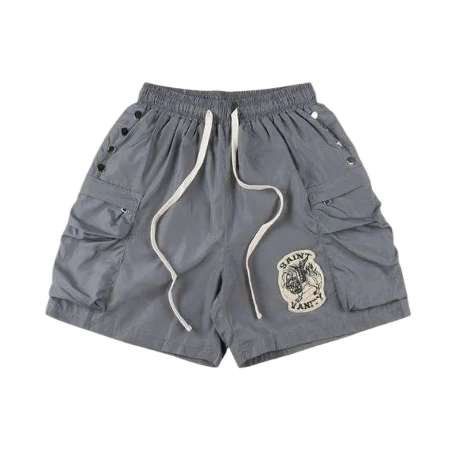 Saint Vanity Nylon Shorts Grey
