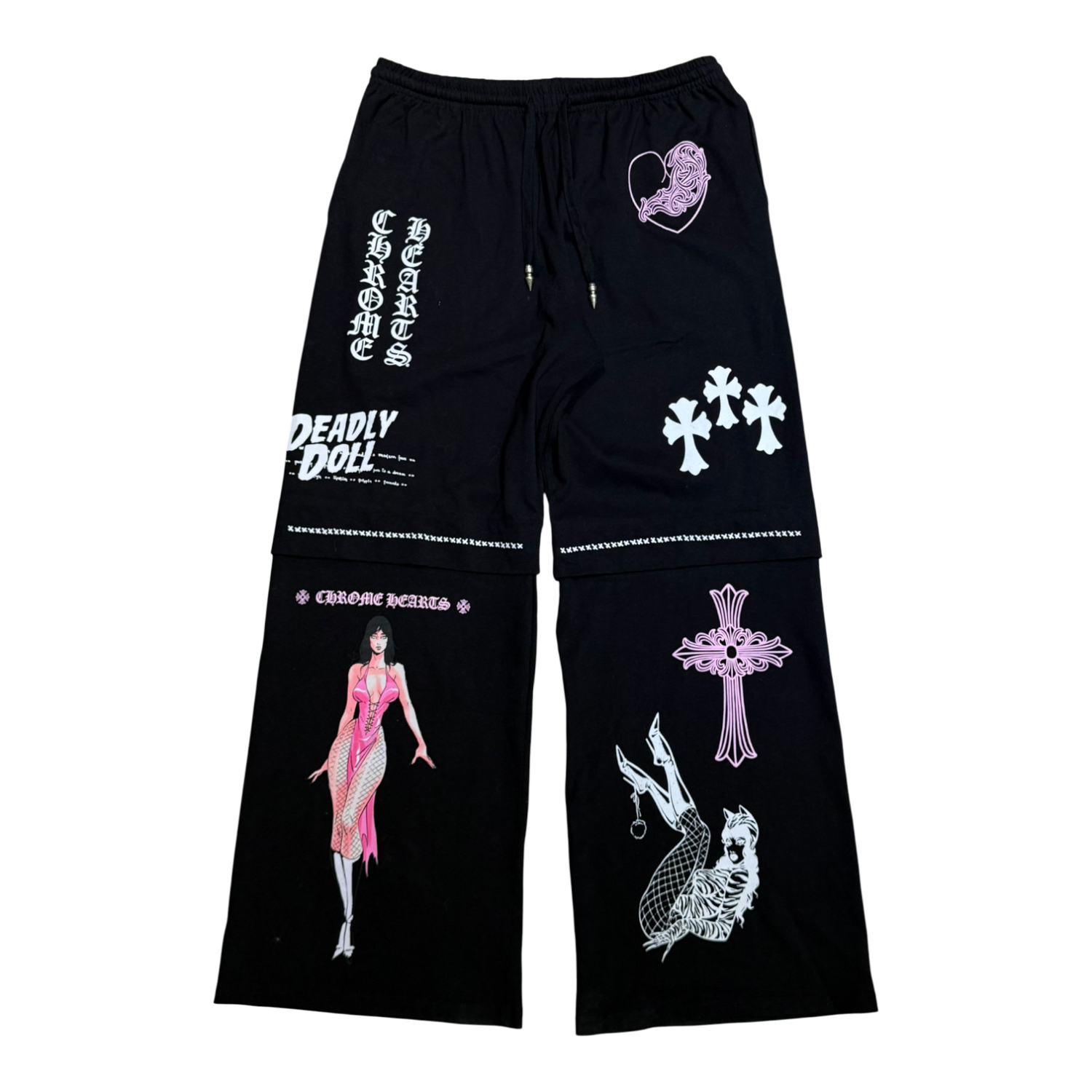 Chrome Hearts JJS Deadly Doll Miami Exclusive Black Pants