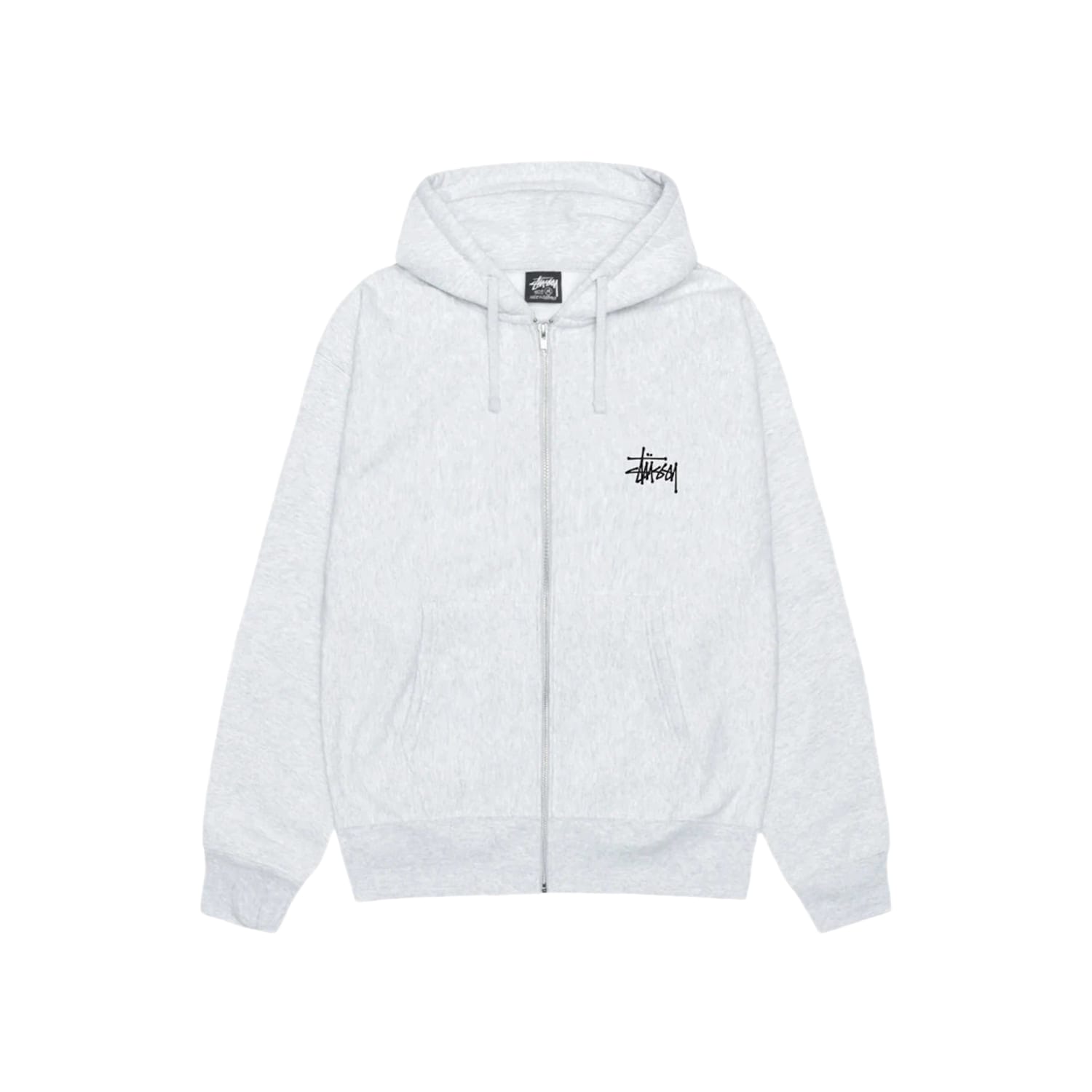 Stussy Basic Stussy Zip Hoodie Ash Heather
