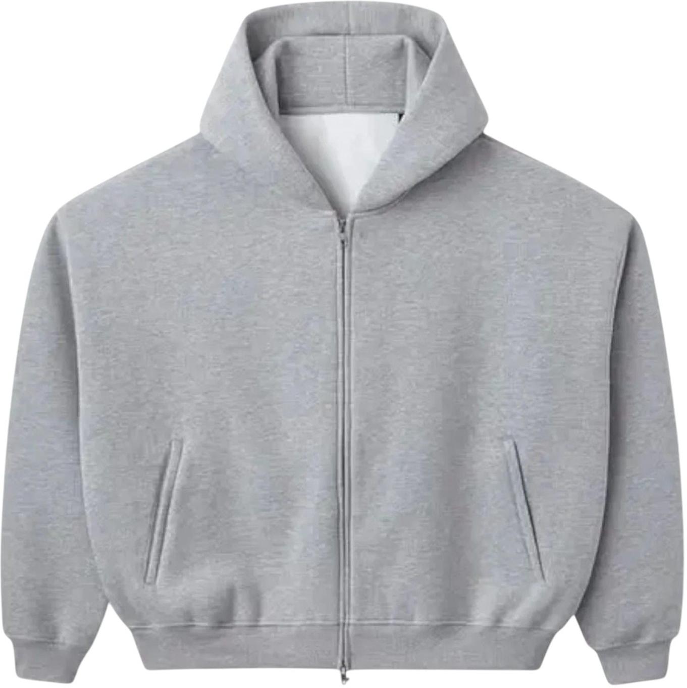 Happy Memories Don't Die HMDD Blank Zip Up Hoodie Grey