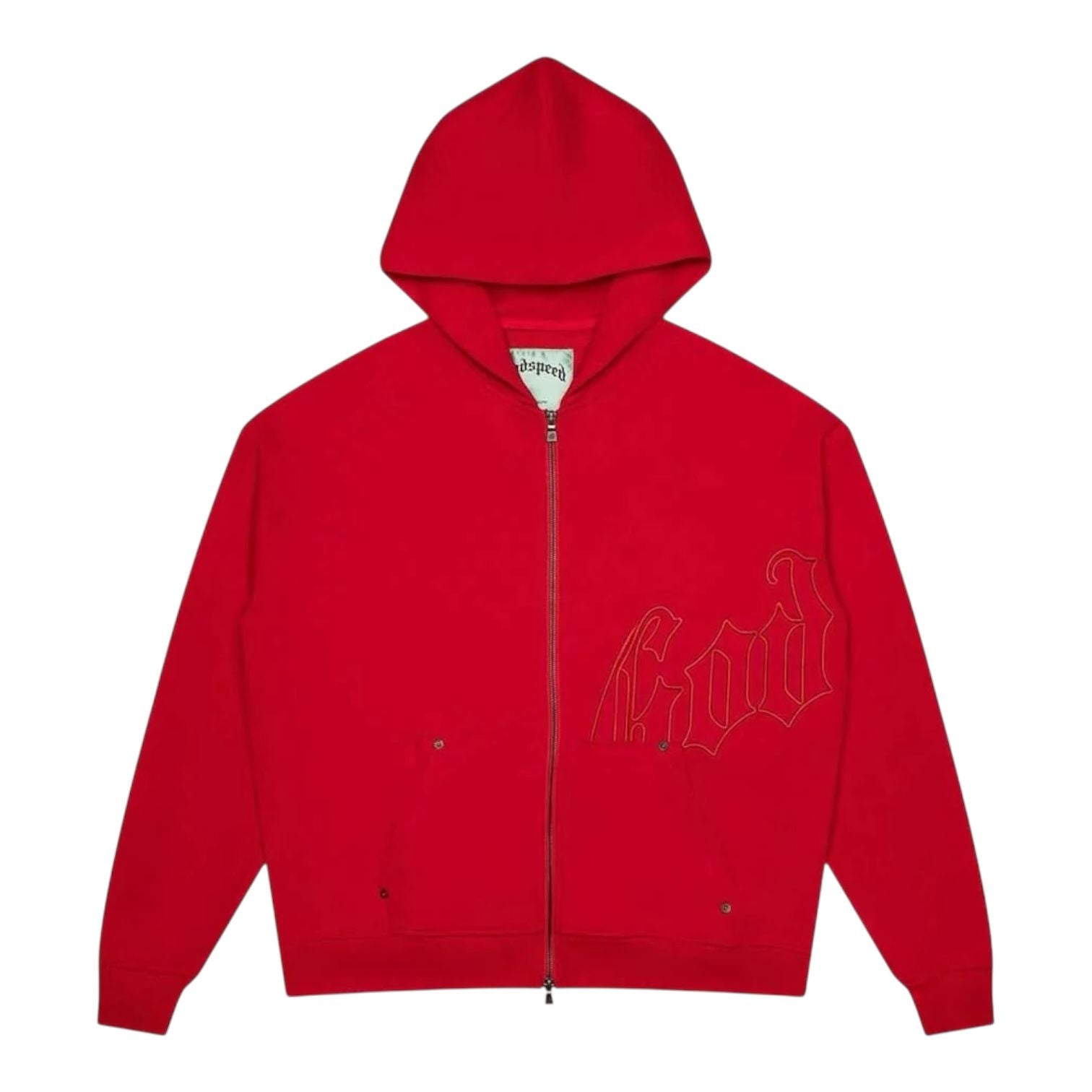 Godspeed OG Logo Zip Up Hoodie Double Red