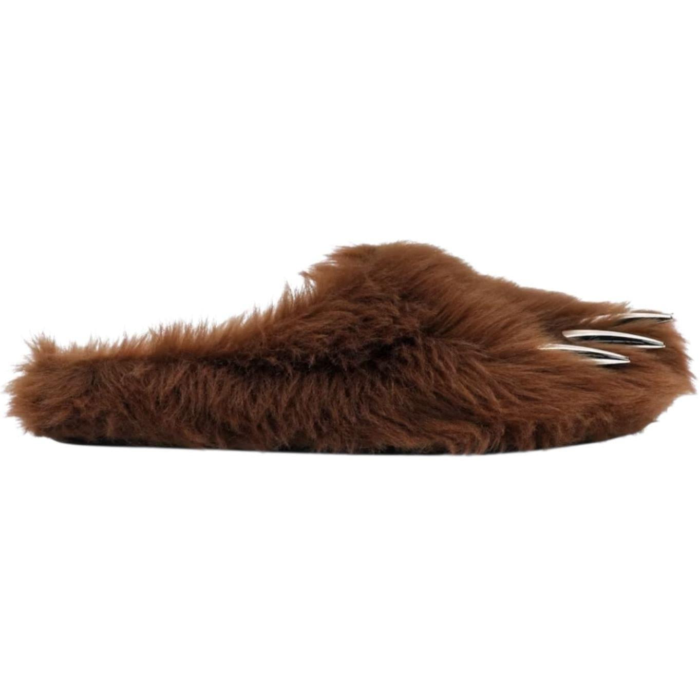Bravest Studios Bear Claw Mule Slippers Brown