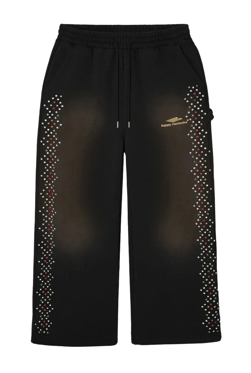 Happy Memories Don't Die HMDD Crystal Sweatpants Black