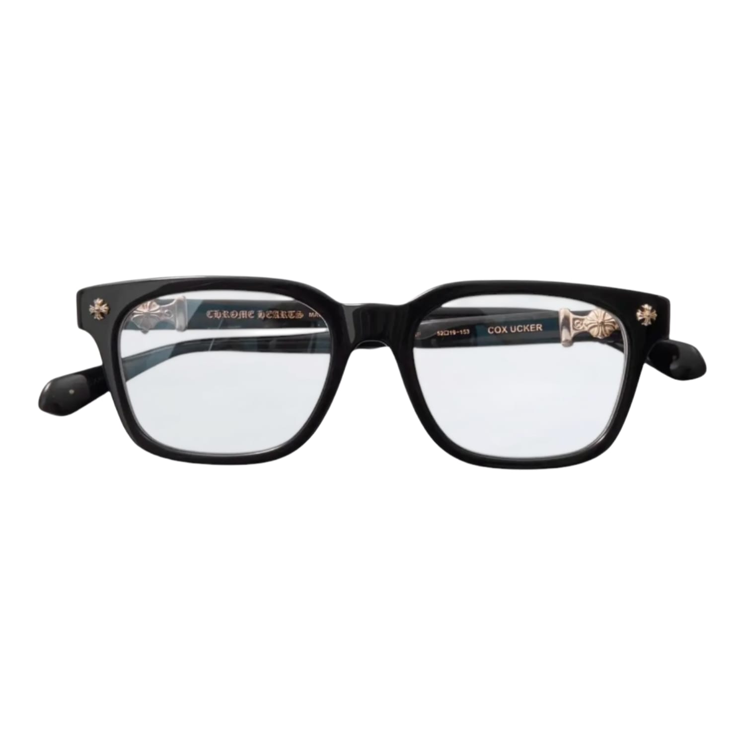 Chrome Hearts Cox Ucker Black/18k Gold Plated Glasses