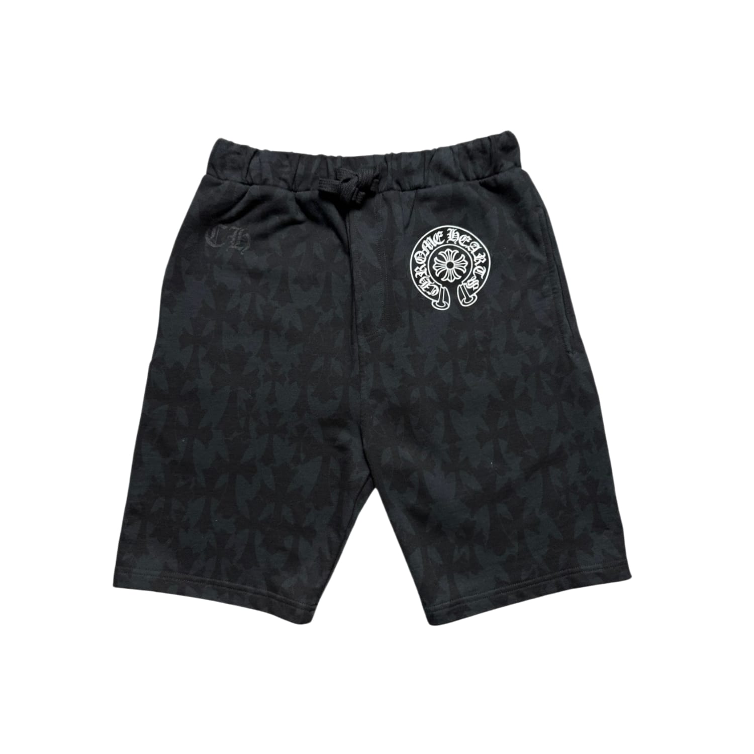 Chrome Hearts Cemetery Cross Sweat Shorts Black