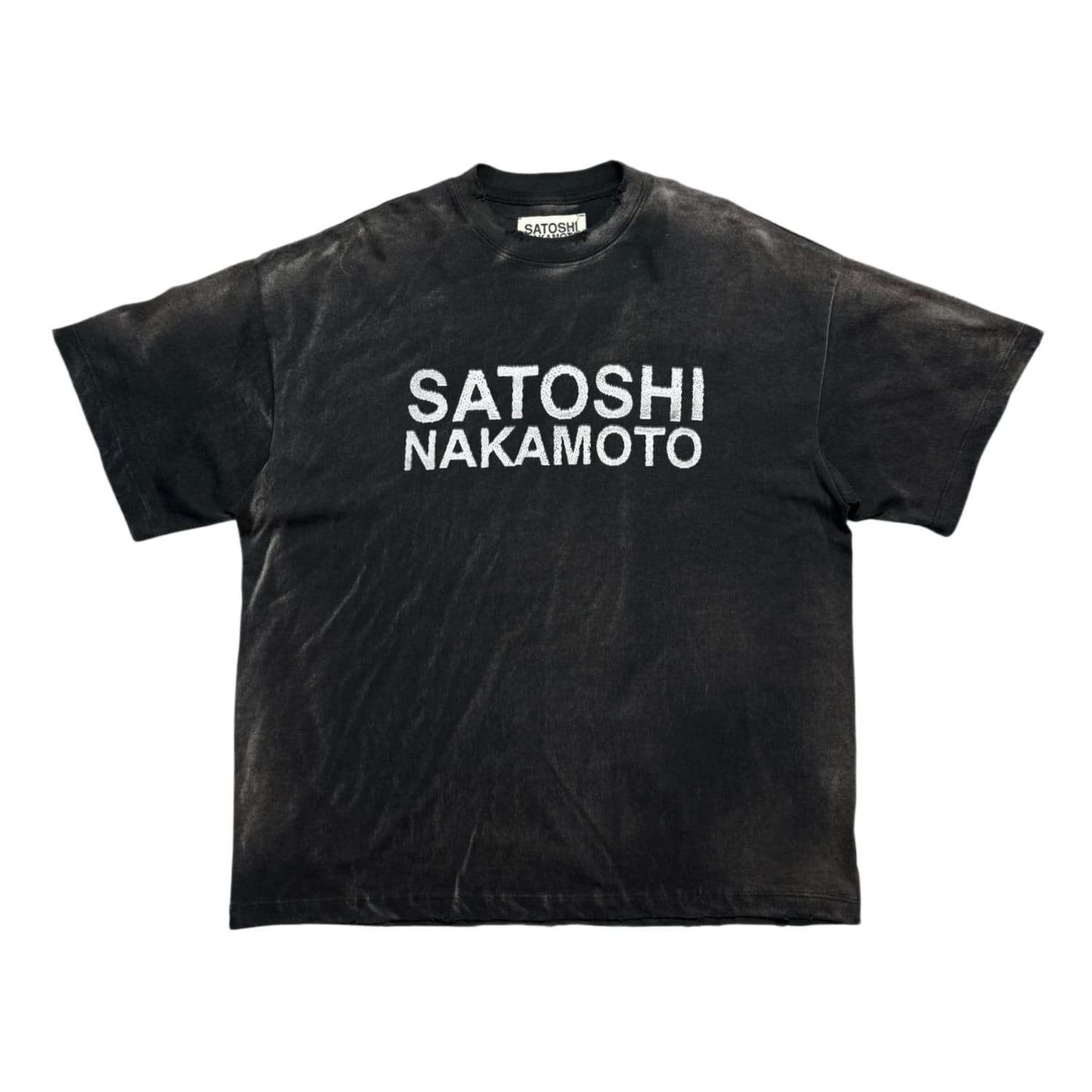 Satoshi Nakamoto Stencil Logo T-Shirt