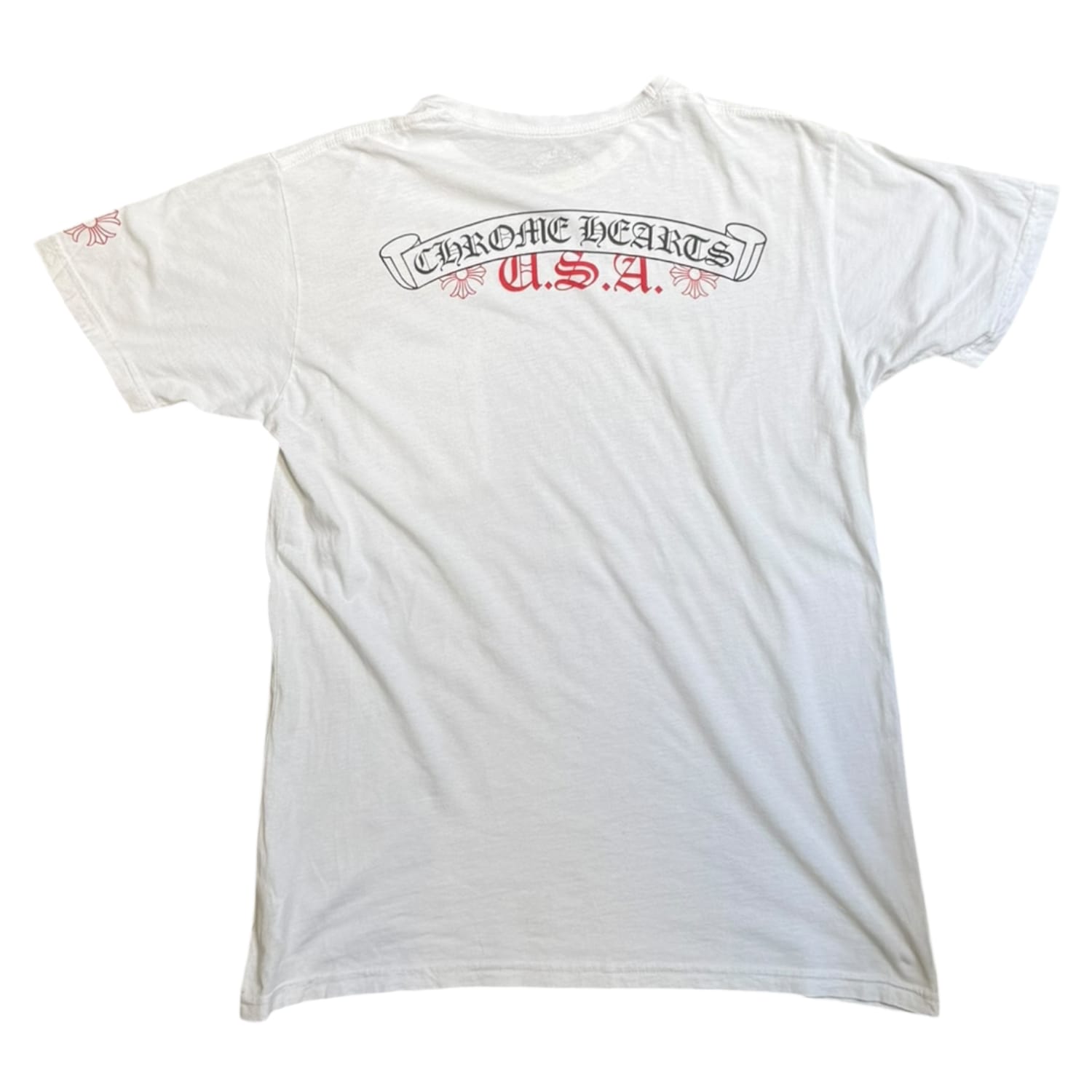 Chrome Hearts USA Scroll Logo T-Shirt White