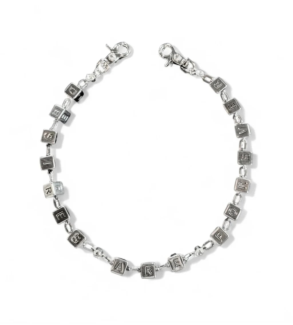 Bottega Desires Dice Game Silver Wallet Chain