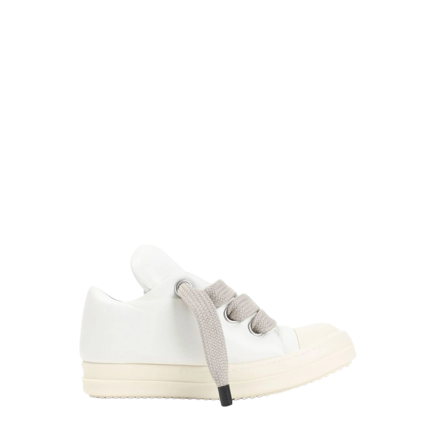 Rick Owens Mainline Leather Jumbo Lace Low Triple White