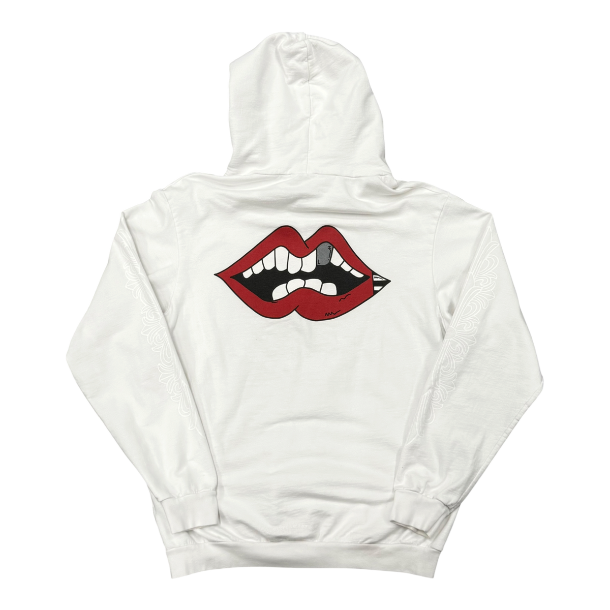 Chrome Hearts Matty Boy Chomper Floral Horseshoe Hoodie White