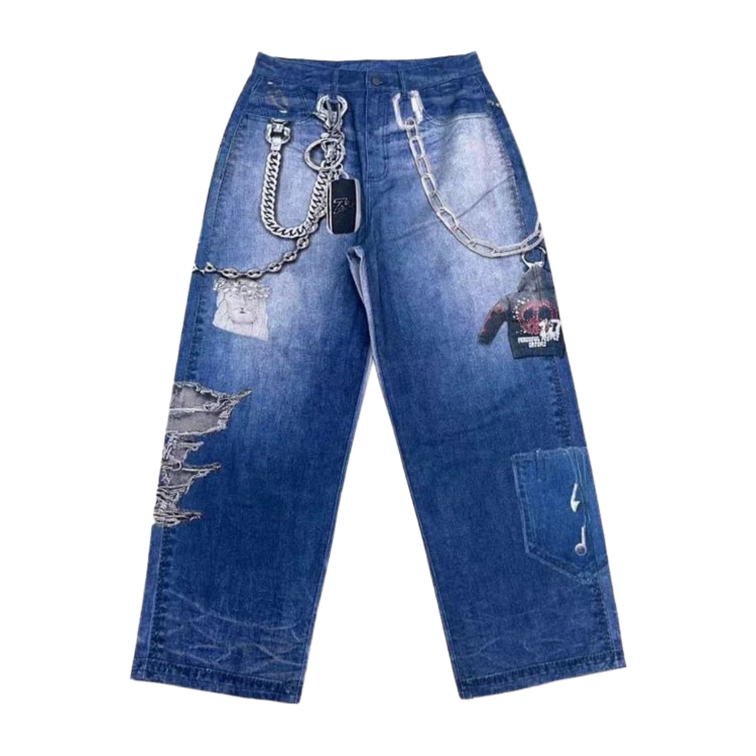 Triple Sevens 2D Jeans Blue