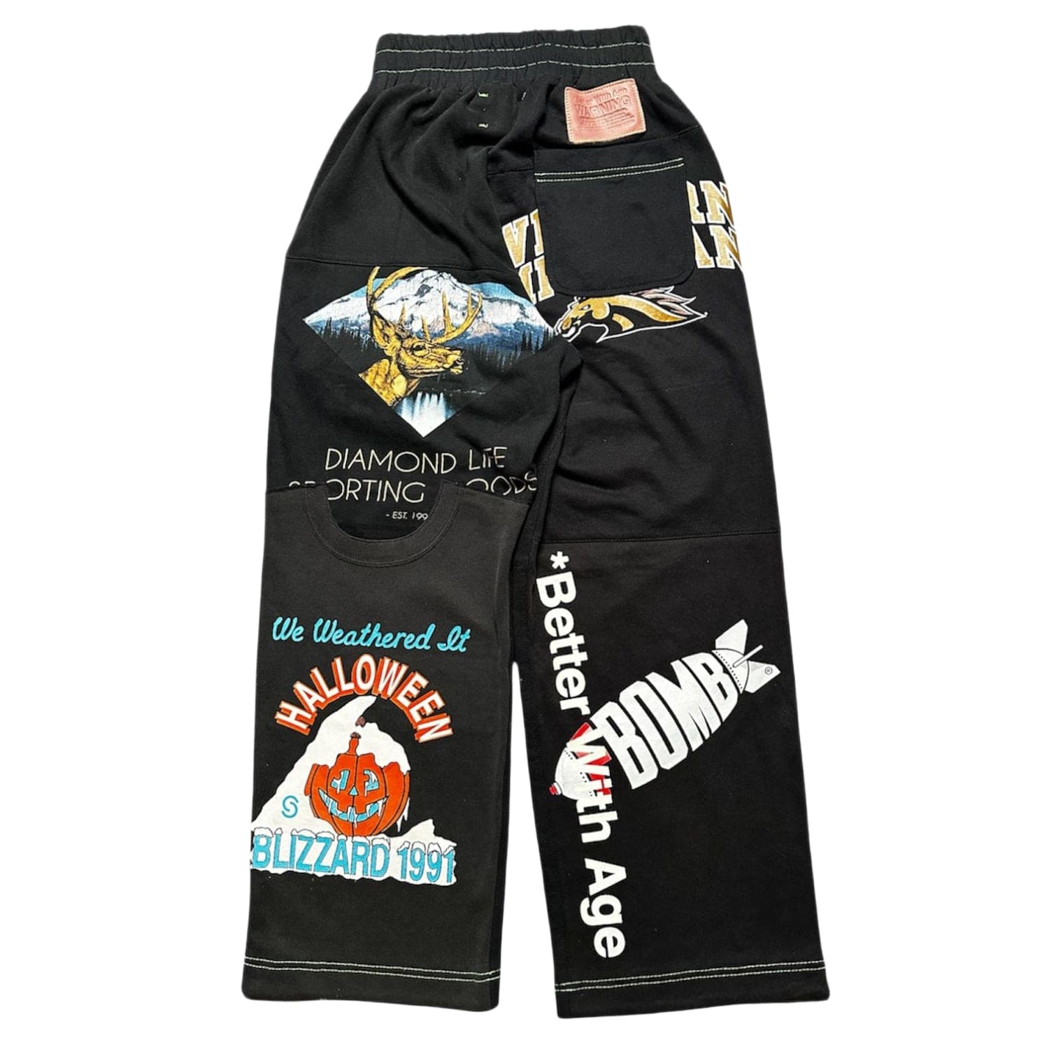 Better With Age Remoir Reconstructed Sweatpants Black