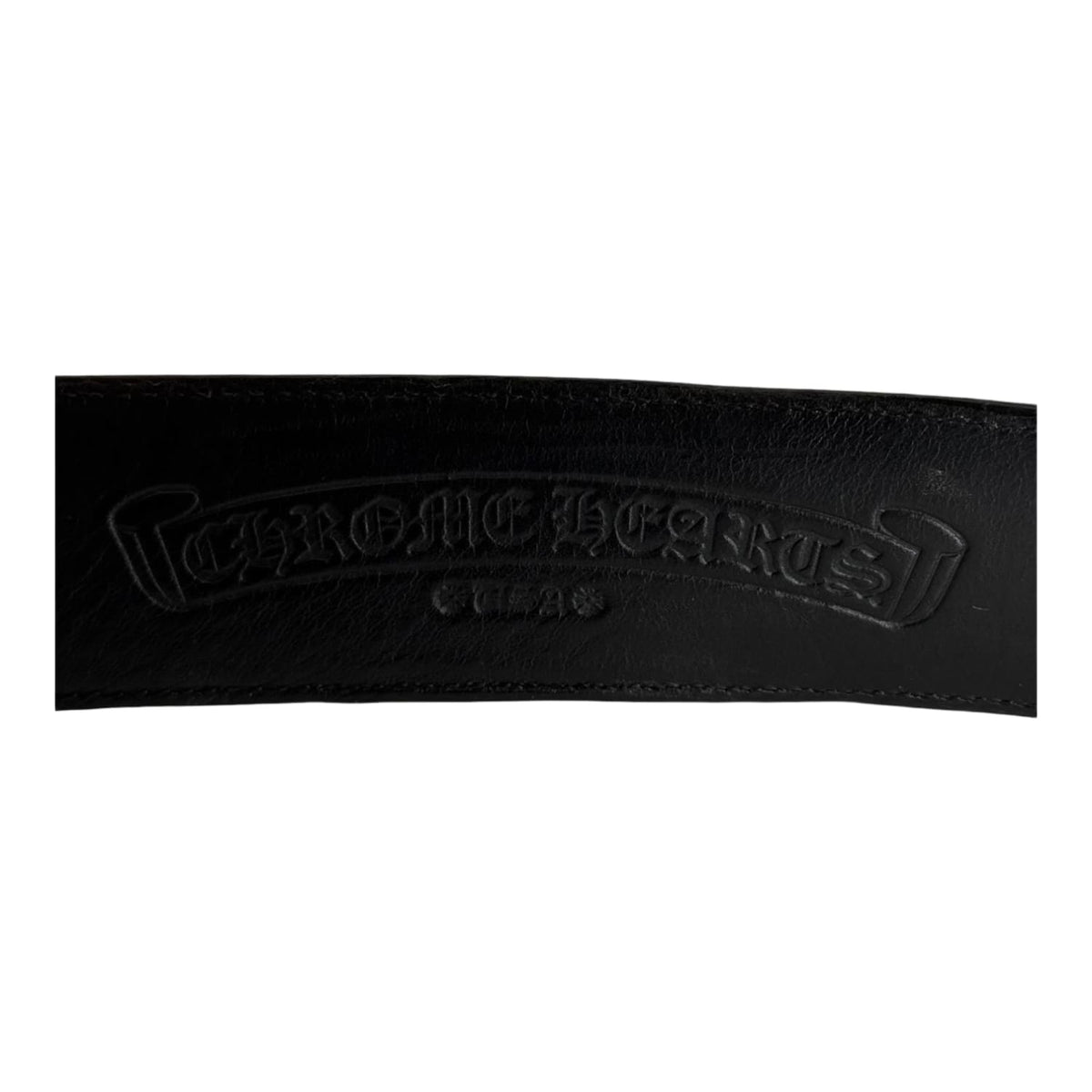 Chrome Hearts Black Leather Belt Strap - Size 32