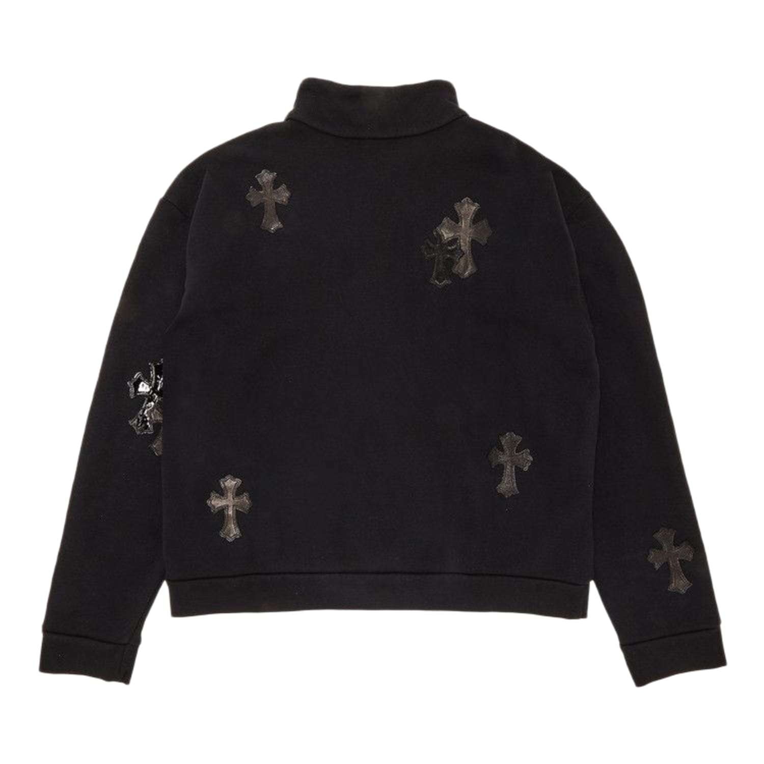 Chrome Hearts Ponyhair Cross Quarter Zip Black