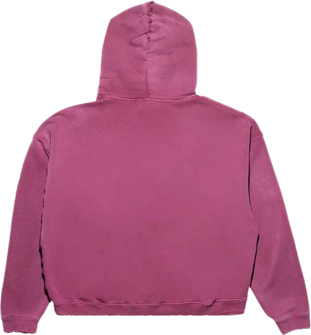 Enfants Riches Déprimés Thrashed Logo Hoodie 'Worn Burgundy/Black'