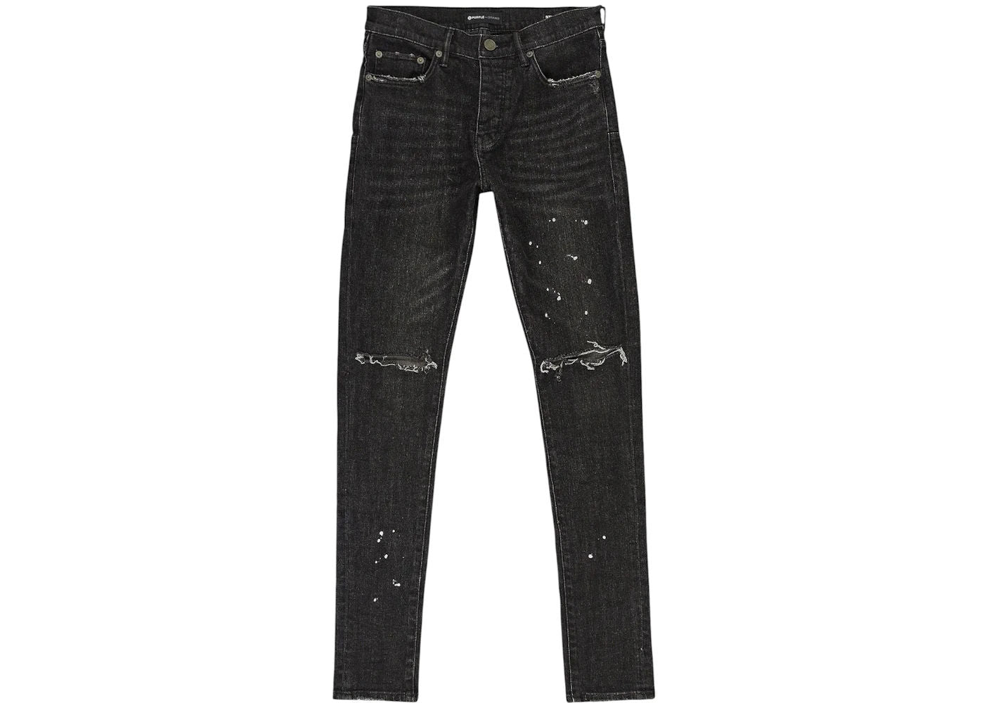 Purple Brand Over Spray Pants Black